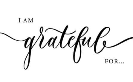 I am grateful for... Lettering inscription.